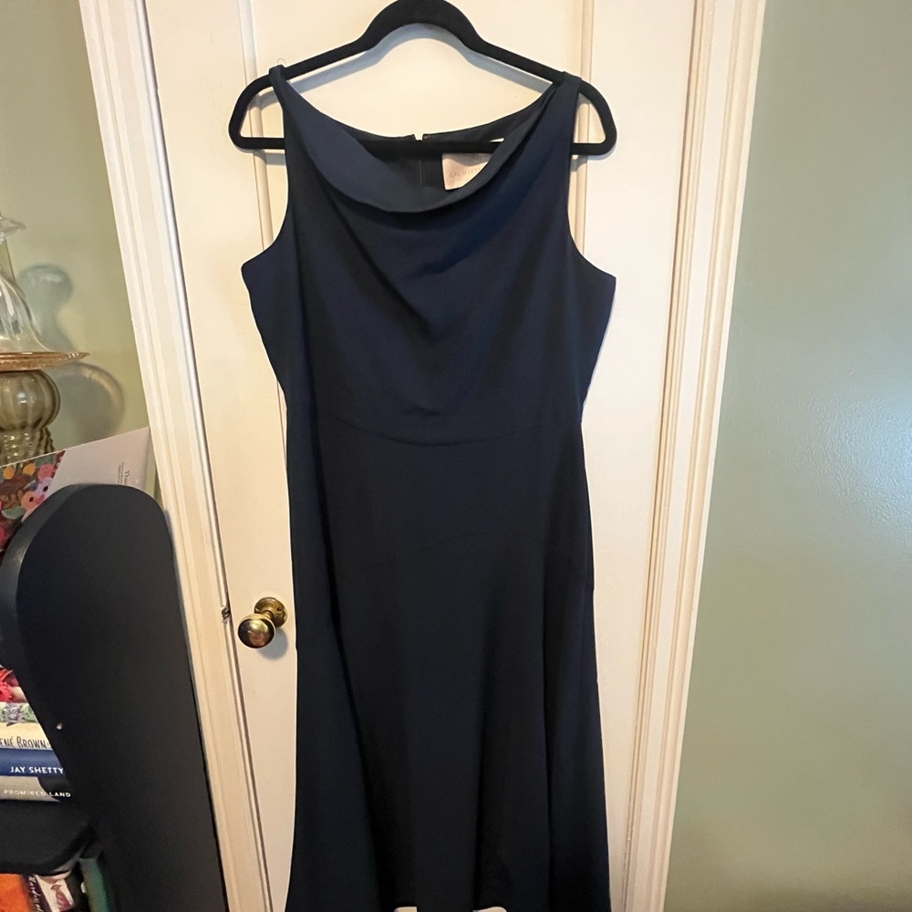Gal Meets Glam Blue Sheath Dress with Cowl Neck for Cocktail Night Out